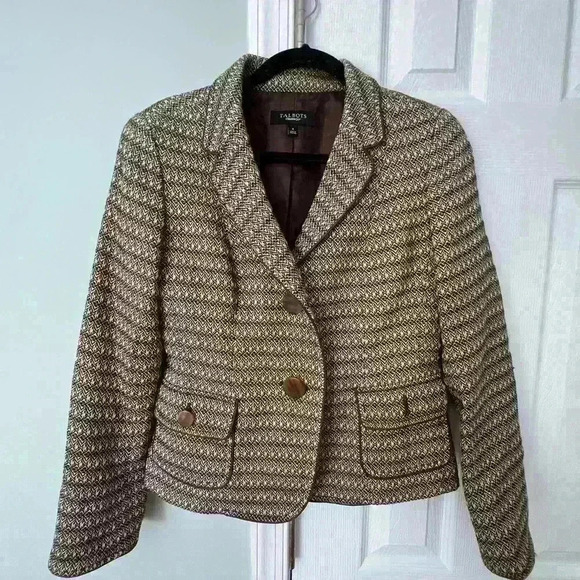 Talbots Jackets & Blazers - Talbots Women’s Tweed Blazer Women’s 4 Brown